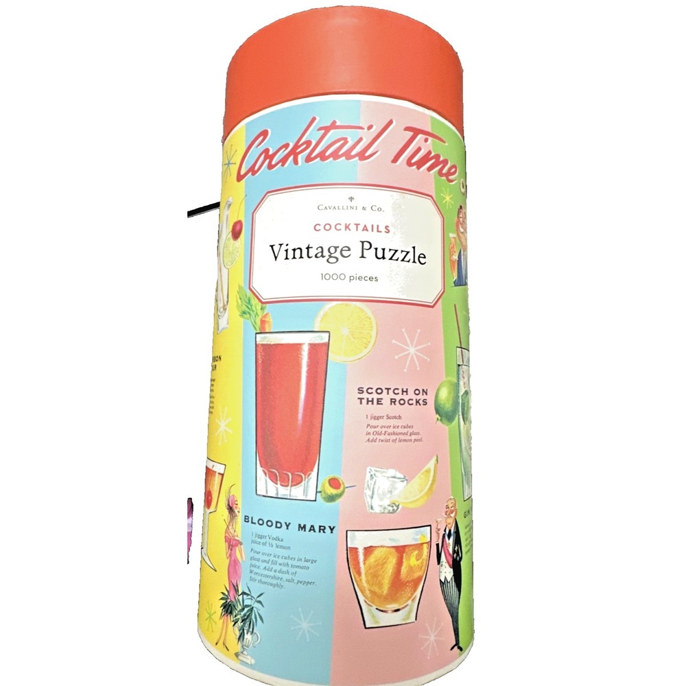 Cavallini & Co. Cocktail Time Cocktails Vintage Puzzle 1000 Pieces
